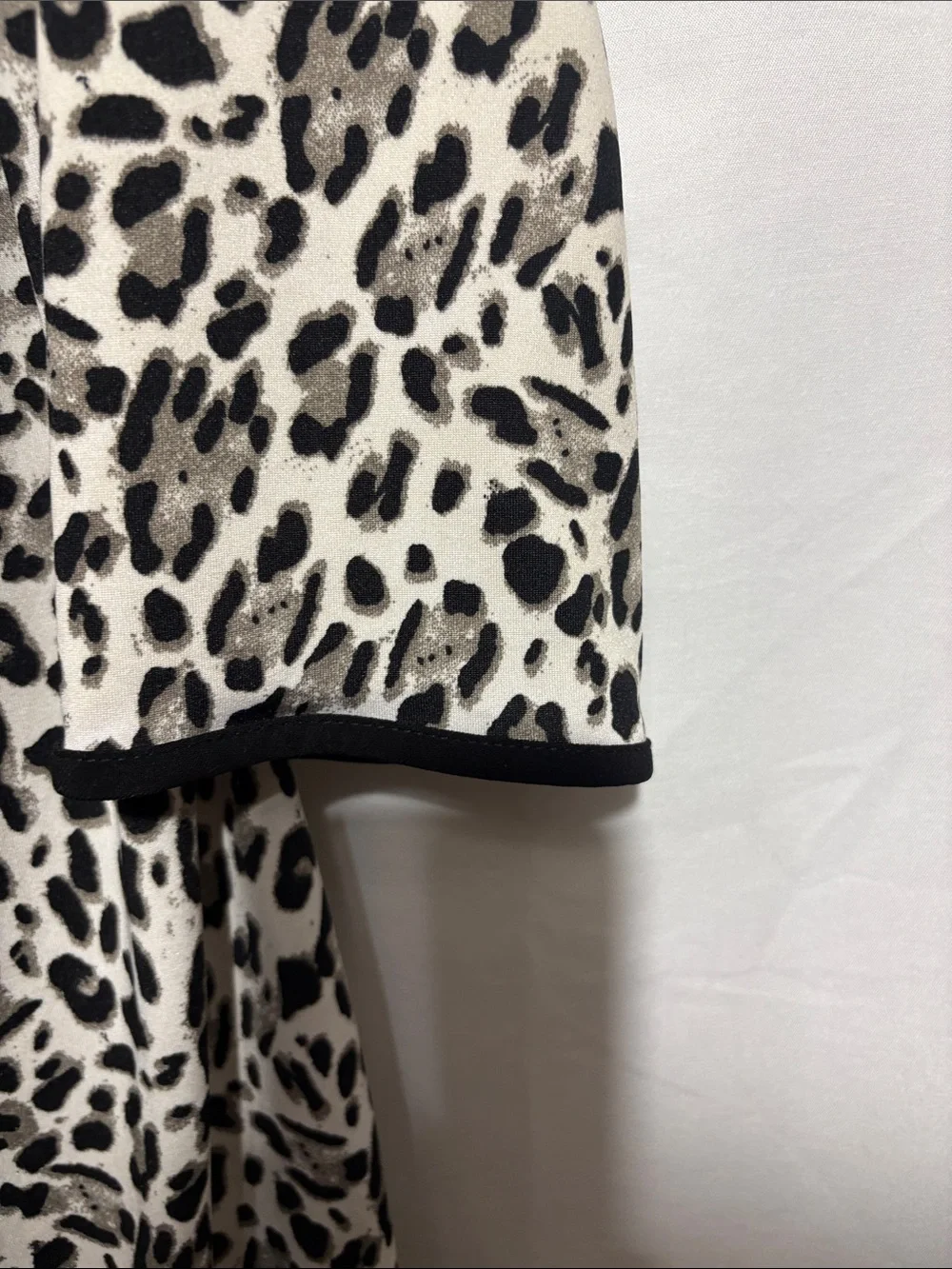 Annalee + Hope Black and White Leopard-Print Midi Sheath Dress